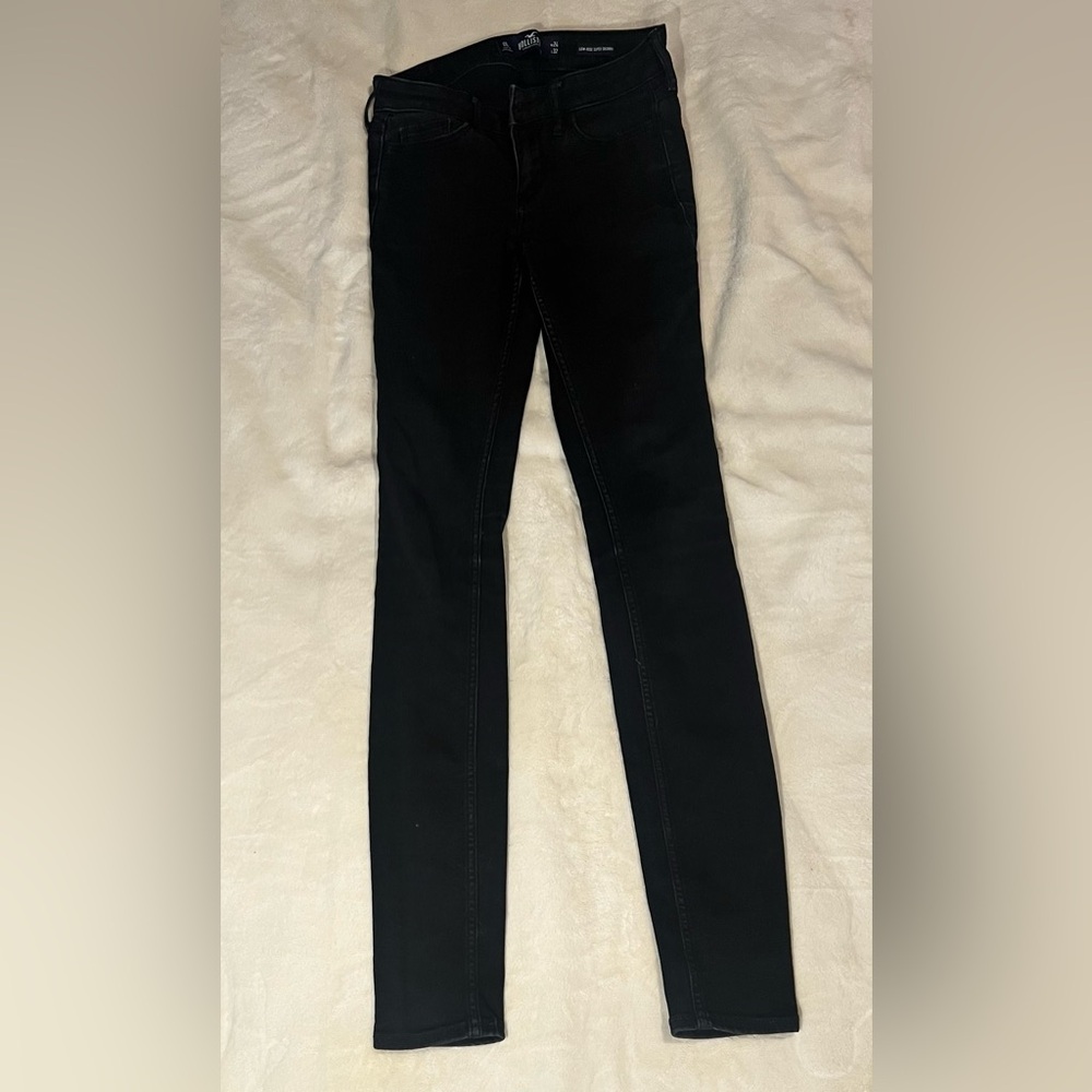 Hollister Low-Rise Super Skinny Black Jeans